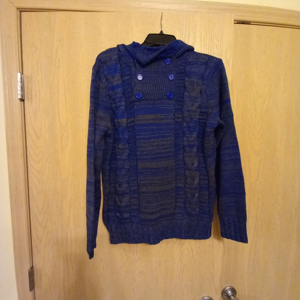 Blue and brown sweater